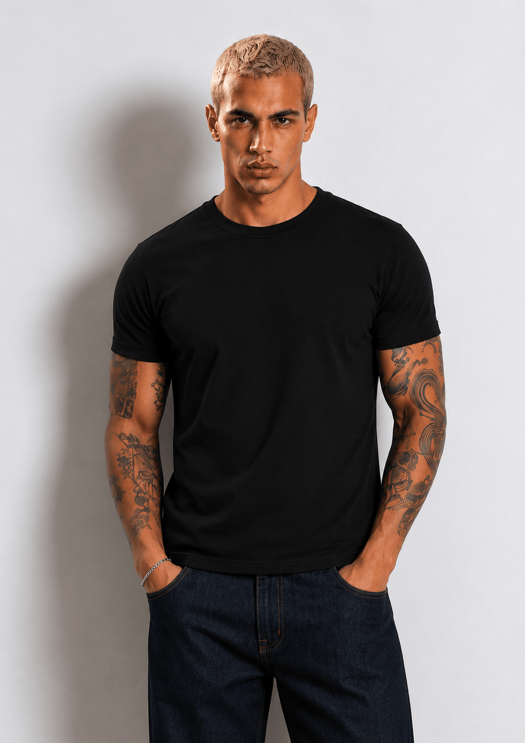Cropped Muscle Tee (Black)