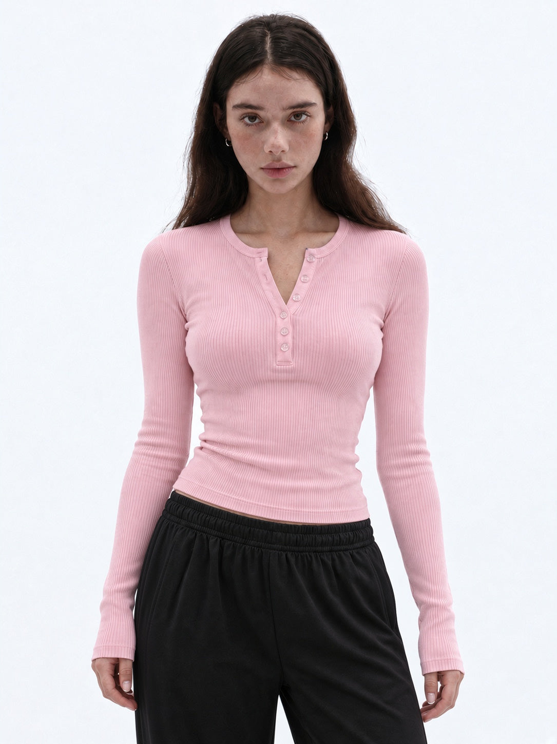 Insurgent Henley Duo for Her - Baby Pink Henley