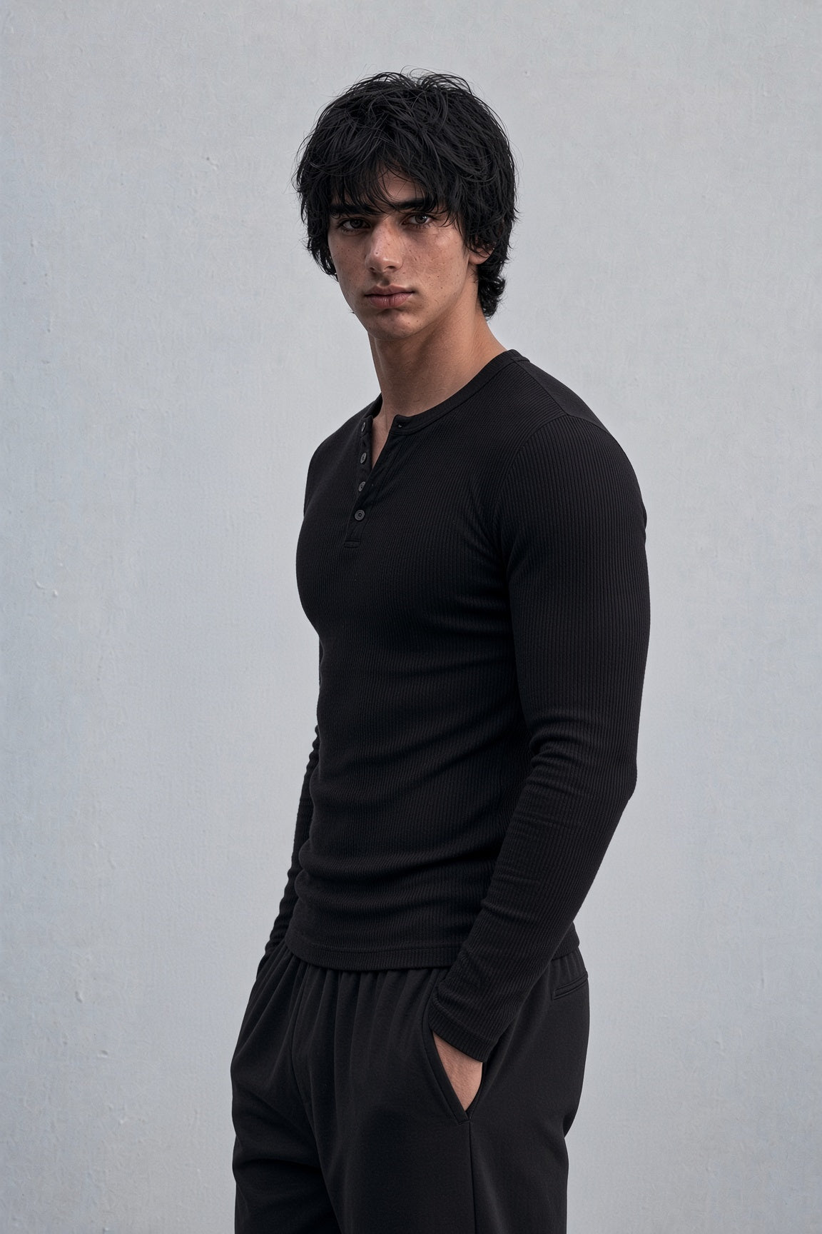 Insurgent Henley Duo for Him - Black Henley alternate view